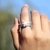 Women Diamond Ring Silver | Elegance-5