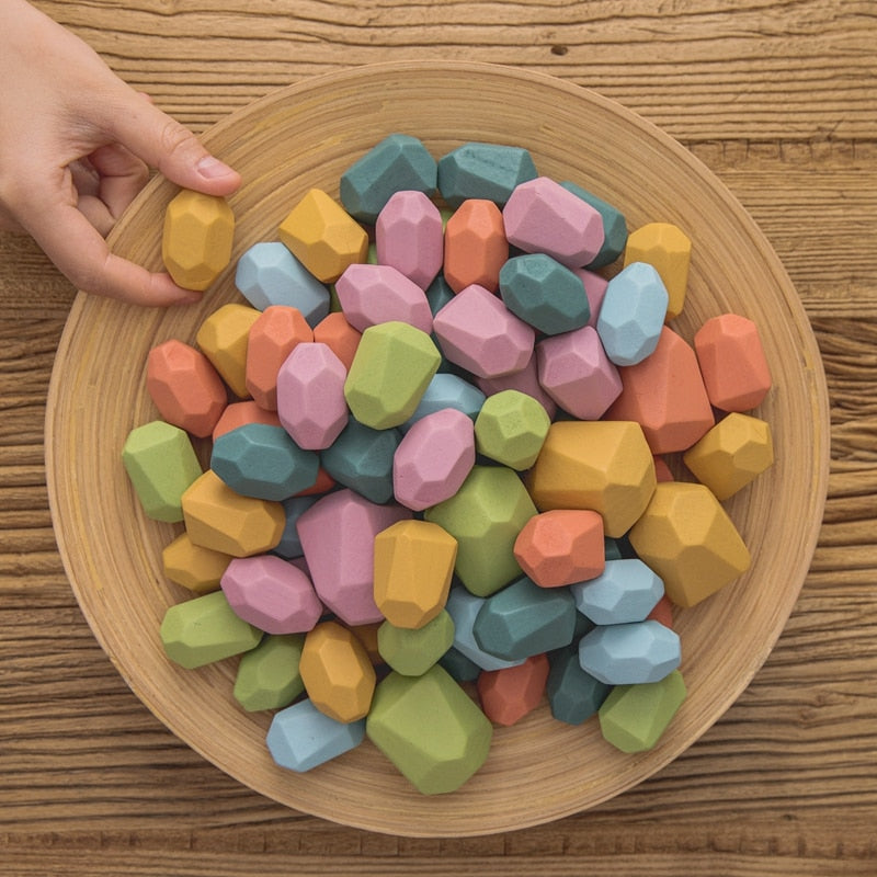 Kids Wooden Stacking Toy Multicolored | Creative Play-2