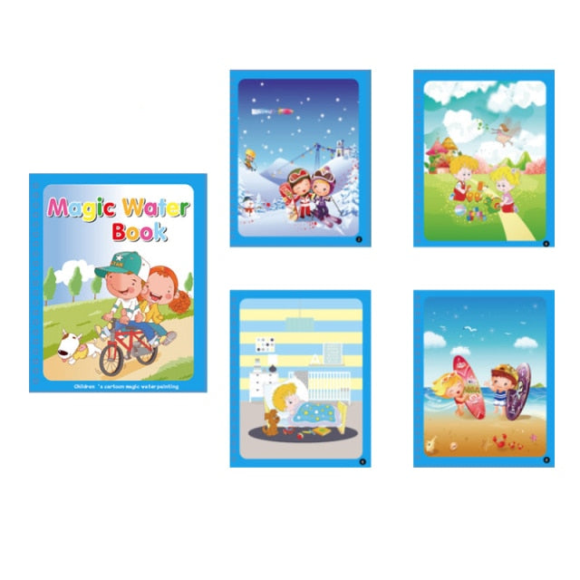 Kids Reusable Water Coloring Book Multi-Color Paper | Creative Learning-4