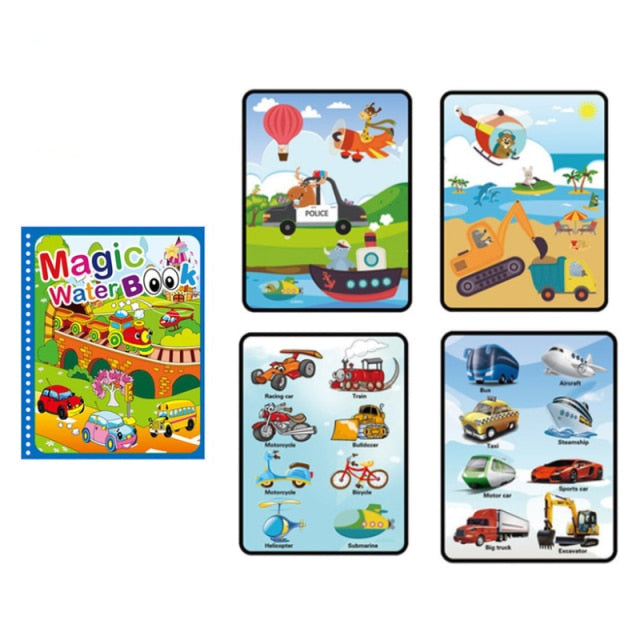 Kids Reusable Water Coloring Book Multi-Color Paper | Creative Learning-5