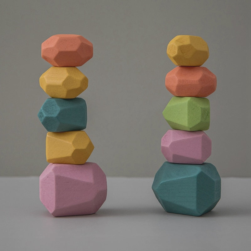 Kids Wooden Stacking Toy Multicolored | Creative Play-5