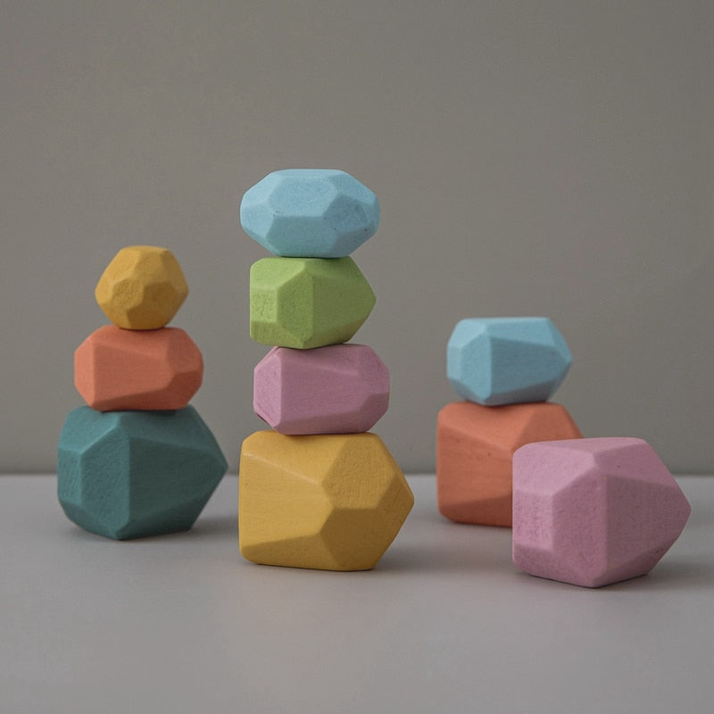 Kids Wooden Stacking Toy Multicolored | Creative Play-4