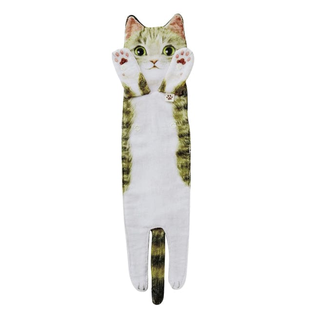 Hanging Cotton Towel with Cat Design