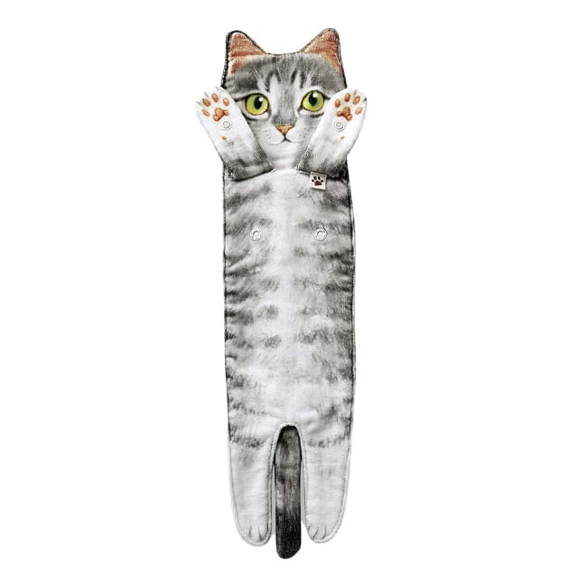 Hanging Cotton Towel with Cat Design