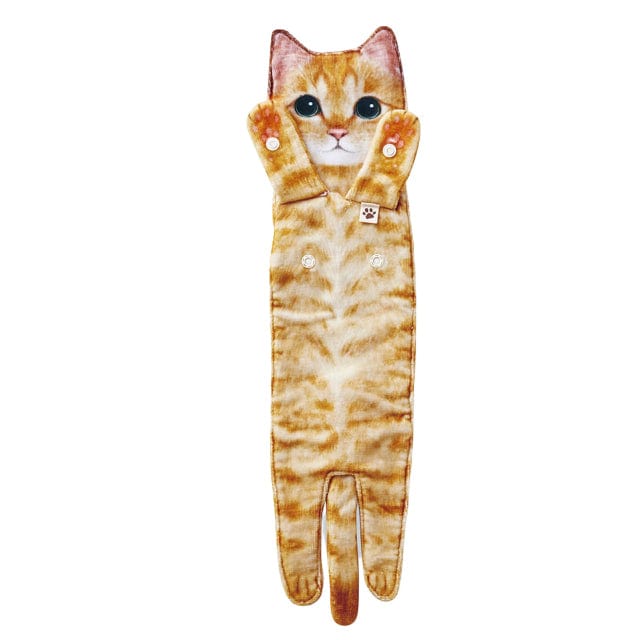 Hanging Cotton Towel with Cat Design