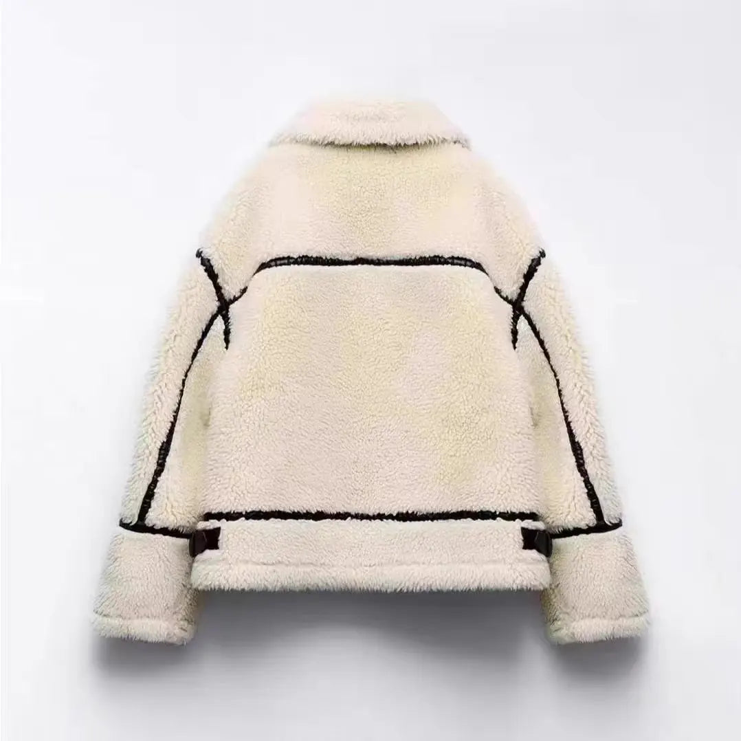 Women Oversized Sherpa Jacket | Sophia