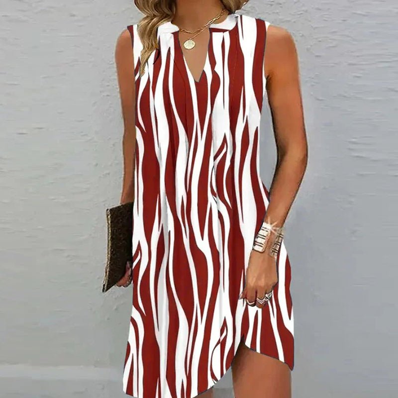 Women Sleeveless V-neck Casual Dress | Ruby