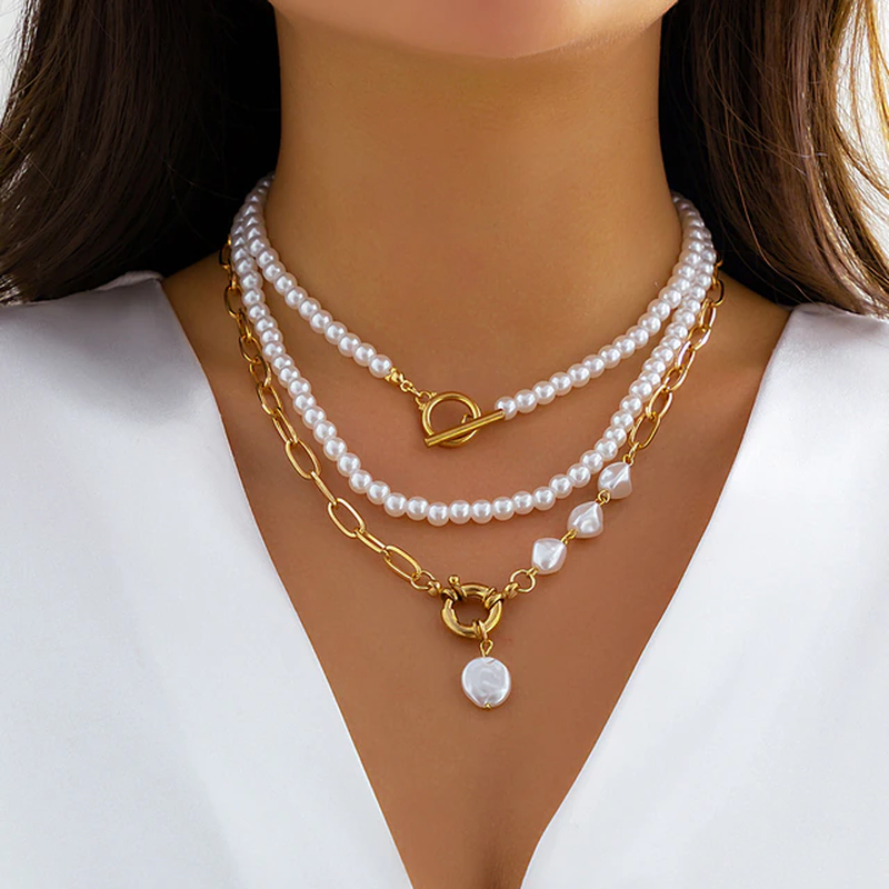 Women Pearl Necklace White | Jasmine-6