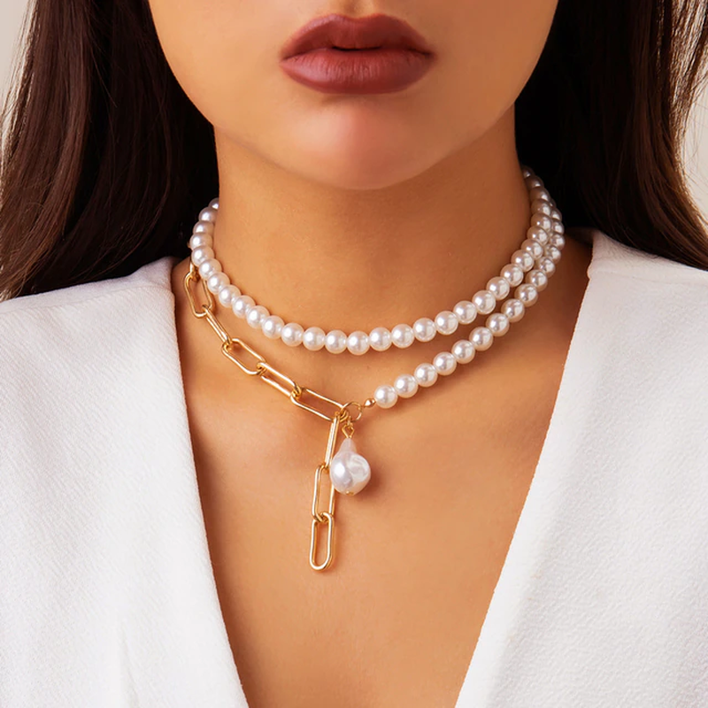 Variant image for Women Pearl Necklace White | Jasmine-7