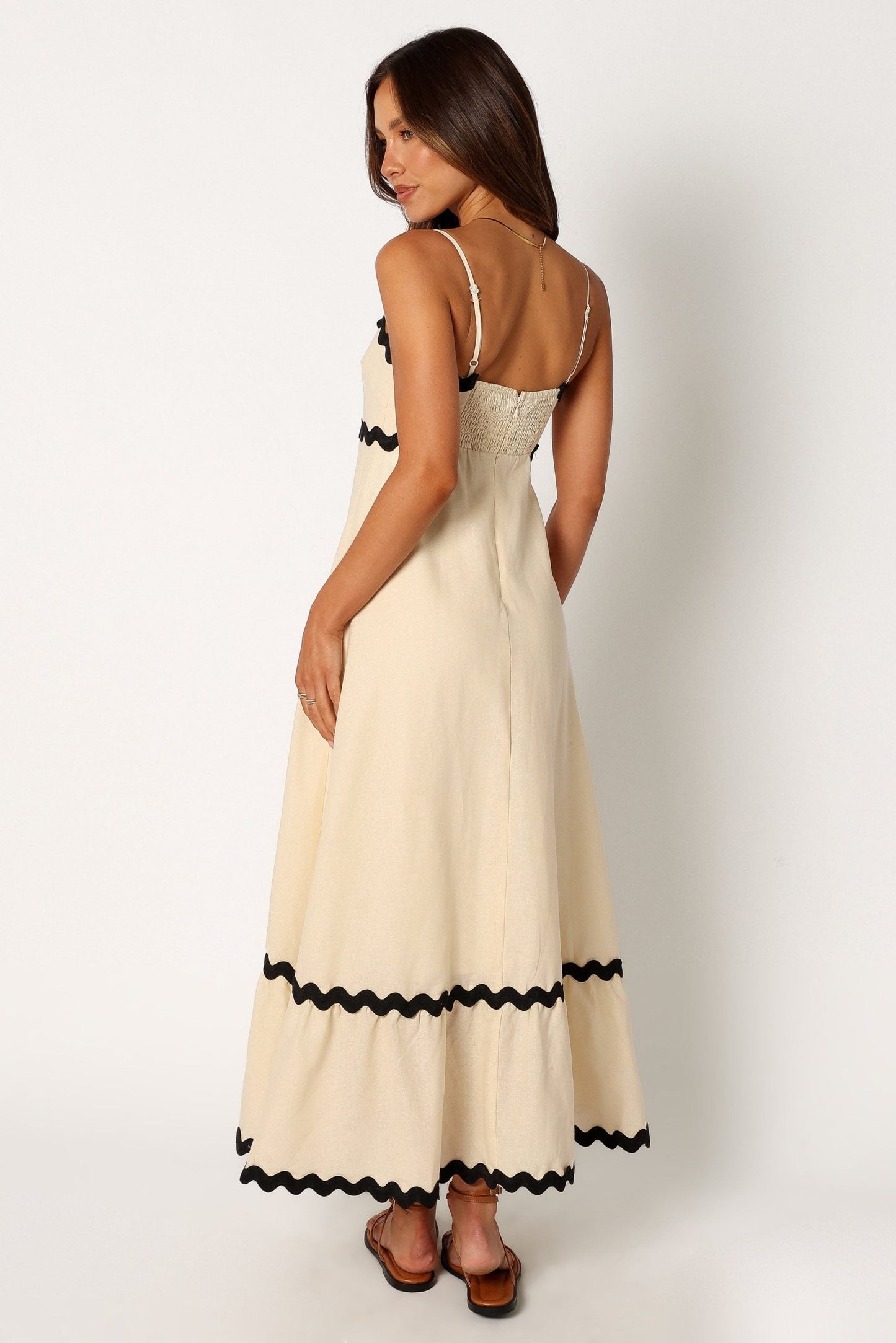 Women Scallop-Trim Maxi Dress | Regina