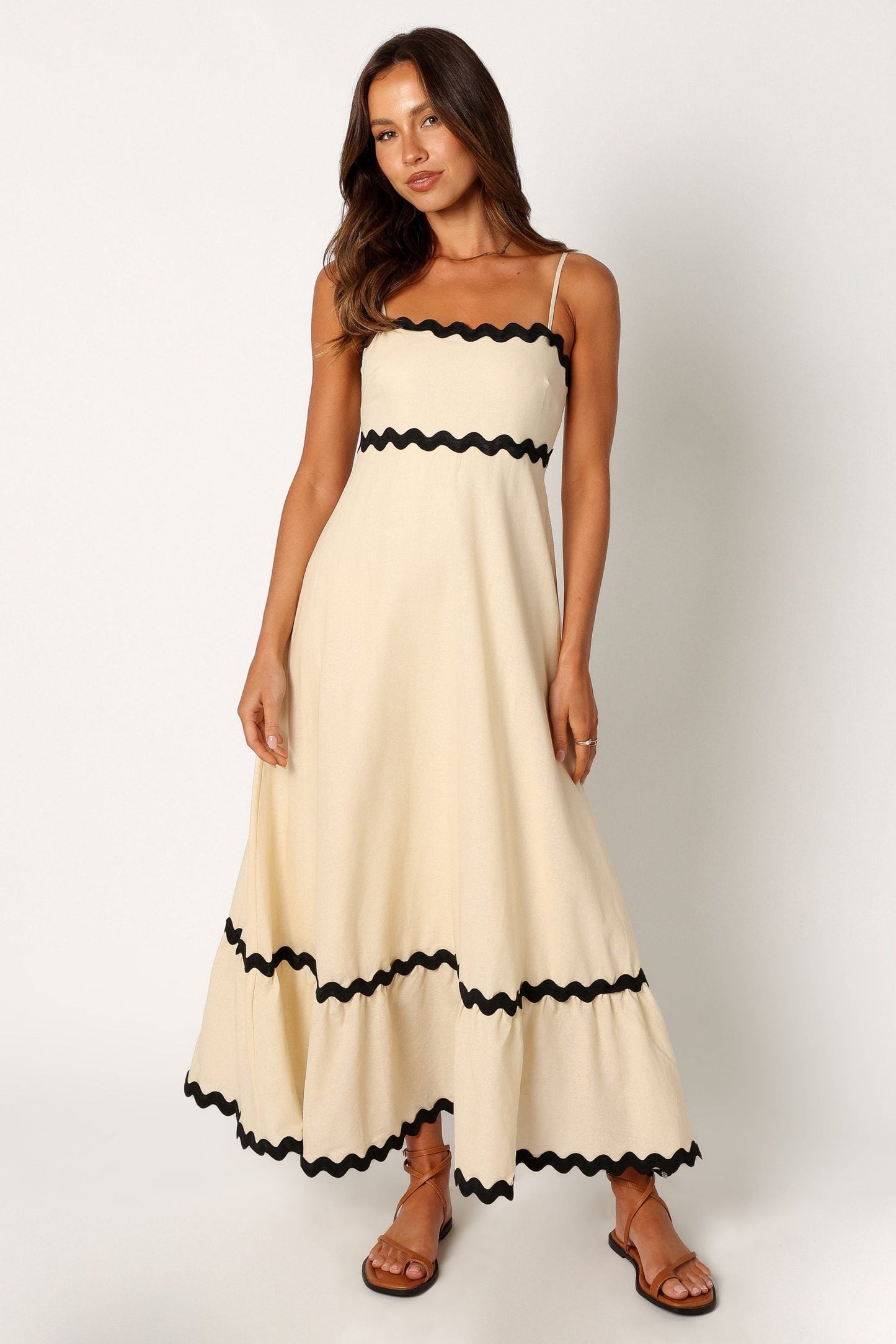 Women Scallop-Trim Maxi Dress | Regina