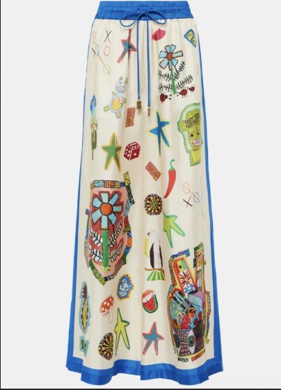 Women Boho Graphic Print Wide-Leg Pants | Reina
