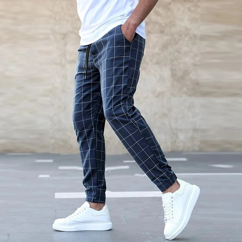 Variant image for Men's Track Pants Black Cotton | Chris-1