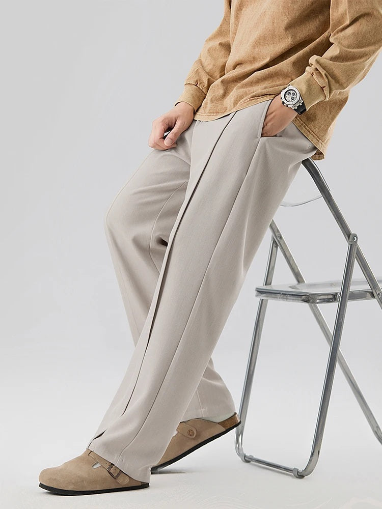 Women Wide Leg Pants Black Polyester | Teo-3