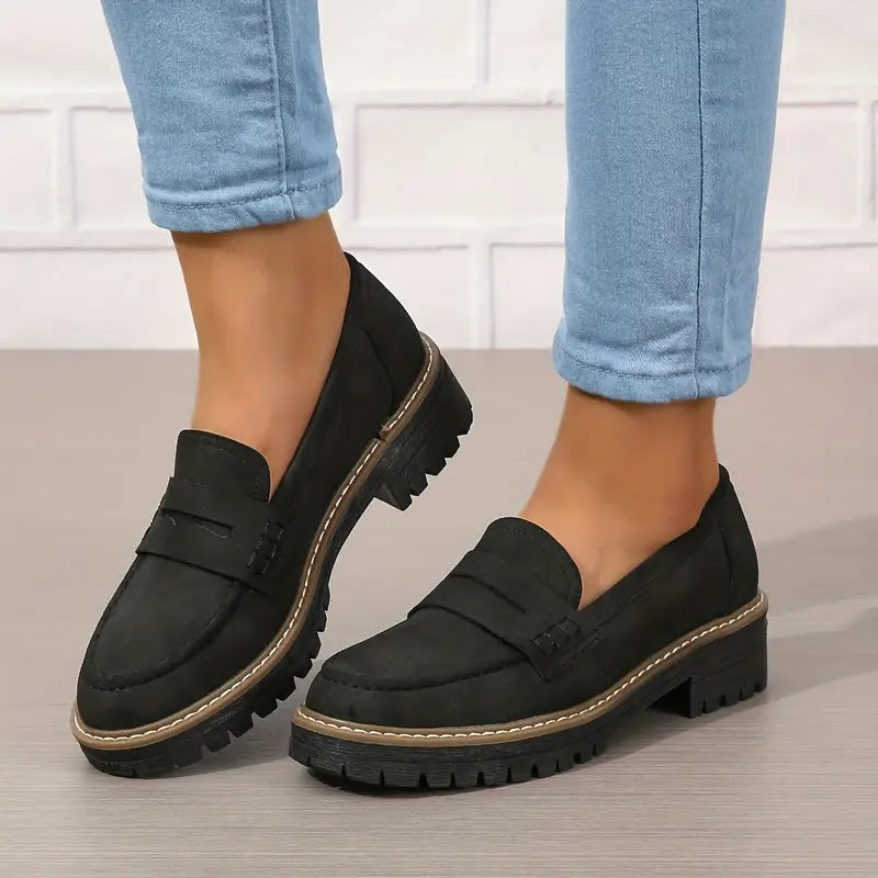 Men's Loafers Black Leather | Aiden-1