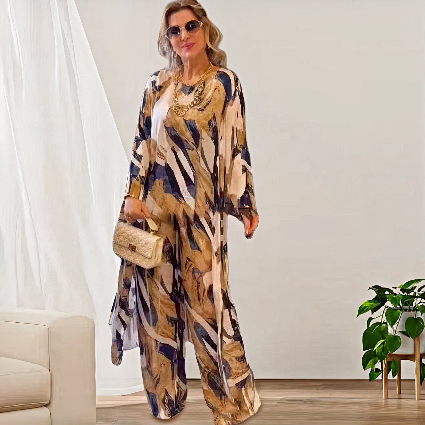 Elegant Printed Lounge Set | Fenella