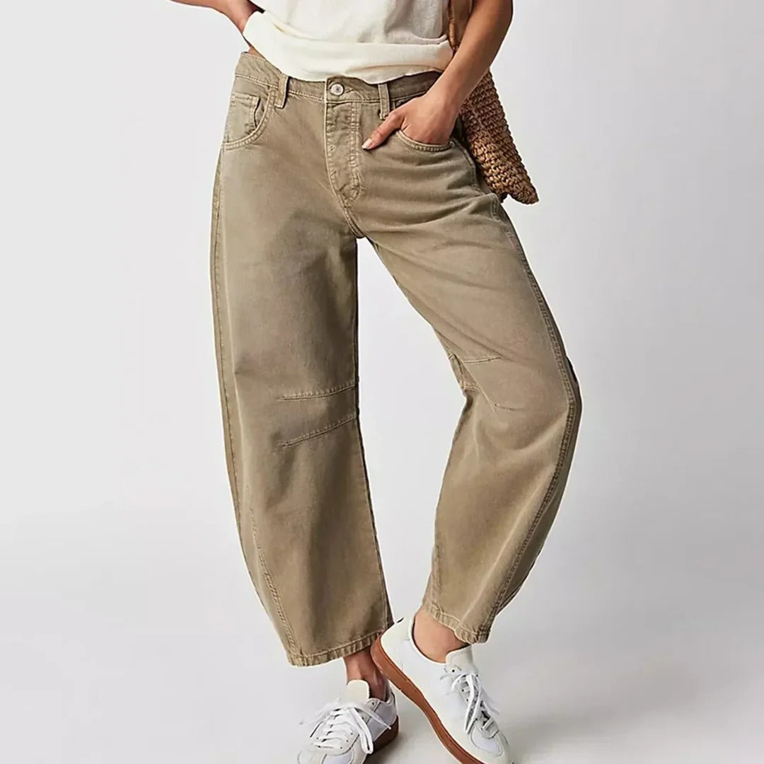 Women Relaxed Wide-Leg Utility Pants | Heaven