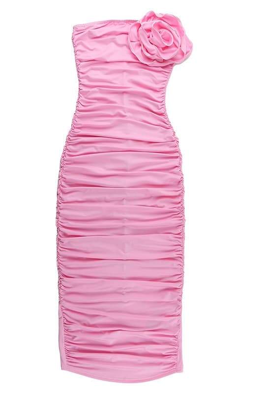 Women Ruched Floral Midi Dress | Zella