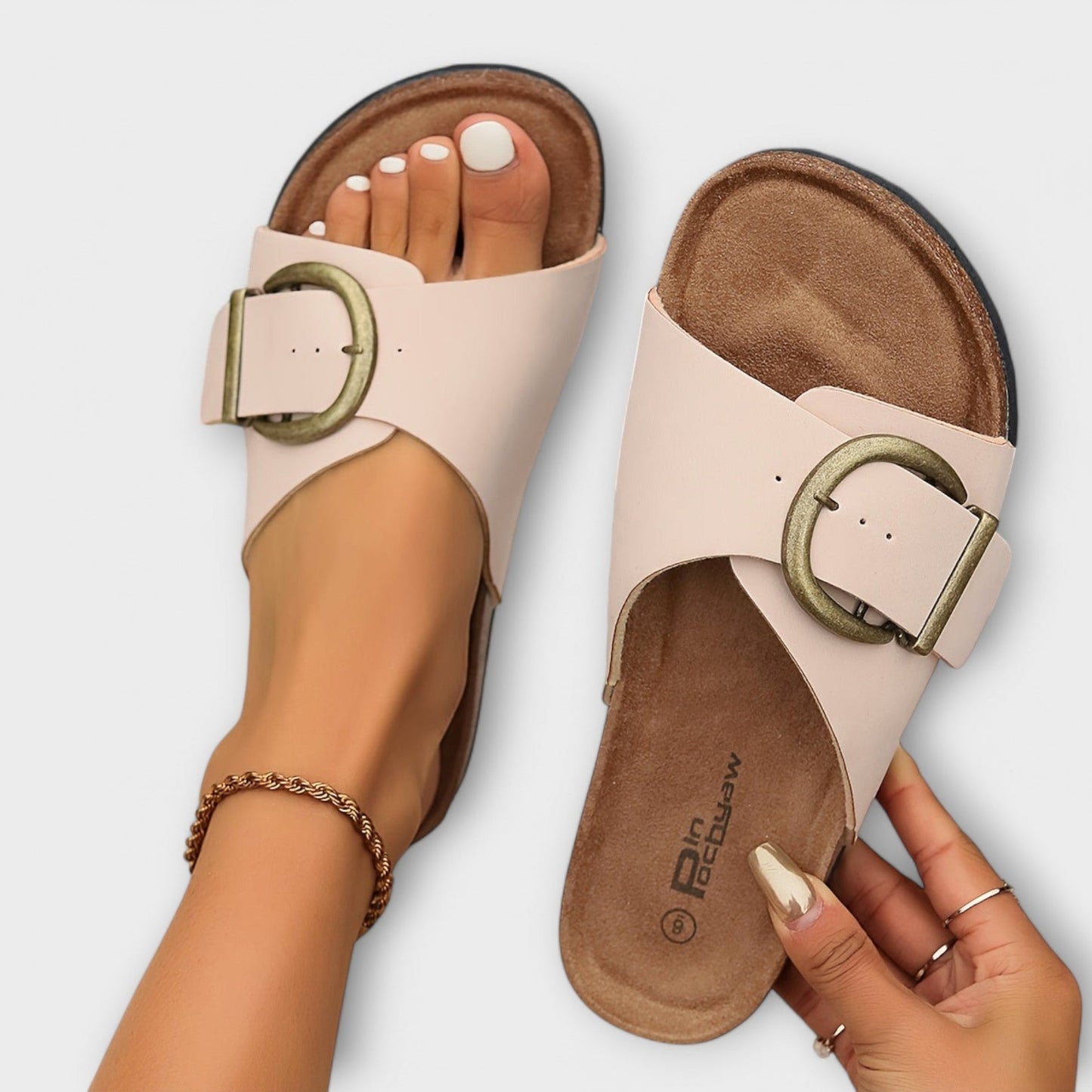 Variant image for Women Slide Sandals Black Synthetic | Mirano-1