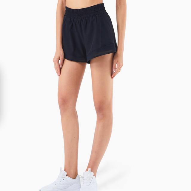 Variant image for Women Yoga Shorts Black Nylon Spandex | Summer Breeze-13