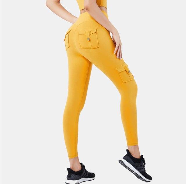 Variant image for Women Leggings Black Nylon Spandex with Pockets | Bella-5