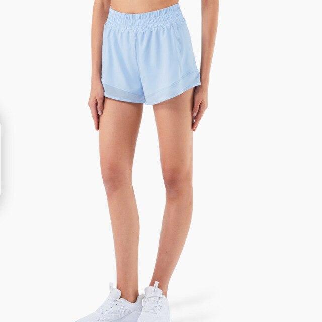 Women Yoga Shorts Black Nylon Spandex | Summer Breeze-3