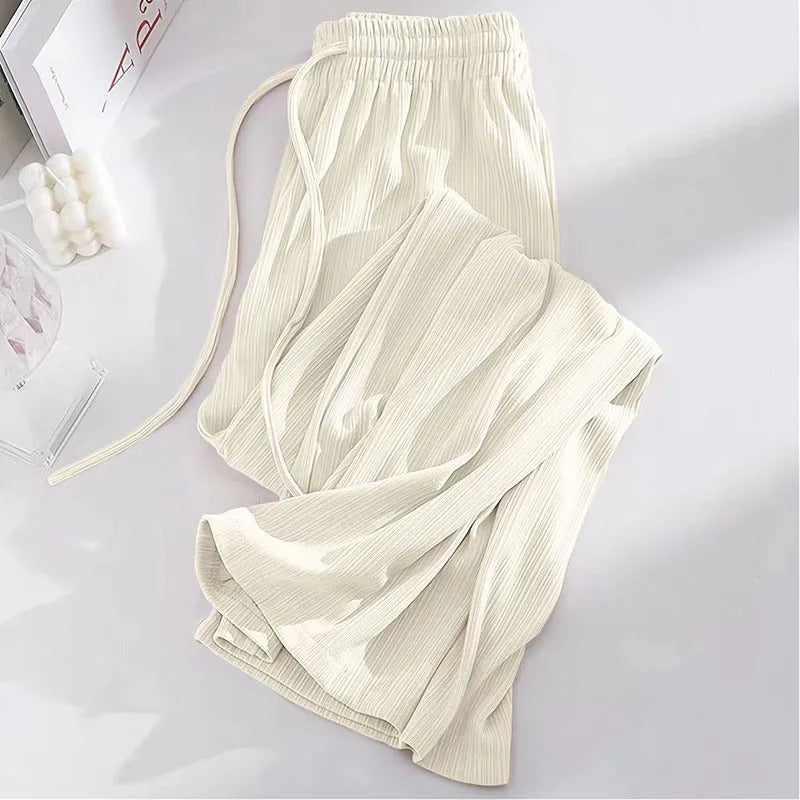 Women Wide Leg Pants Ice Silk | Narcissa-5