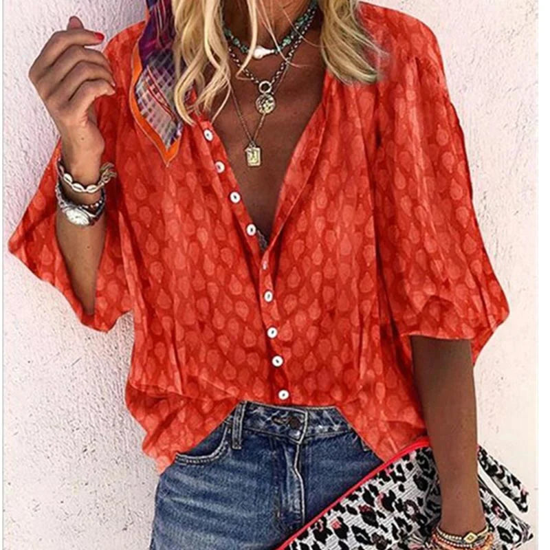 Women Boho Button-Up Blouse | Dahlia