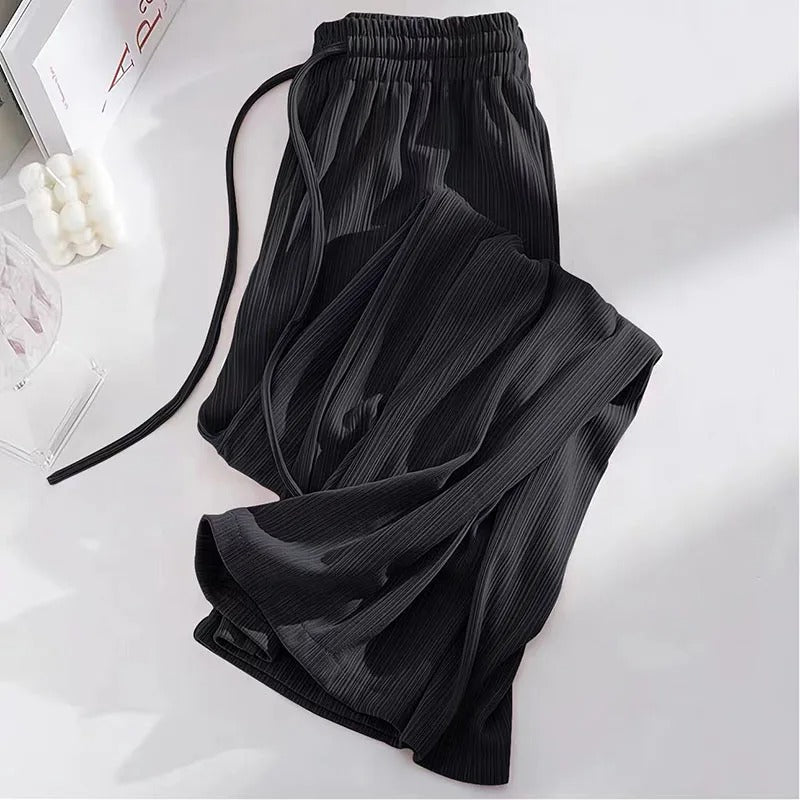 Women Wide Leg Pants Ice Silk | Narcissa-4