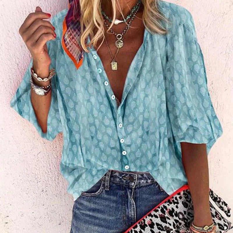 Women Boho Button-Up Blouse | Dahlia