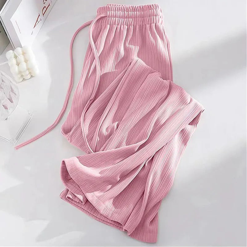 Women Wide Leg Pants Ice Silk | Narcissa-2