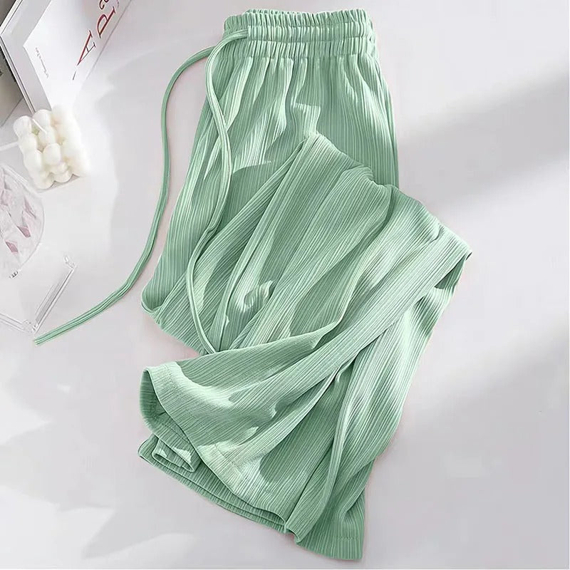 Women Wide Leg Pants Ice Silk | Narcissa-1