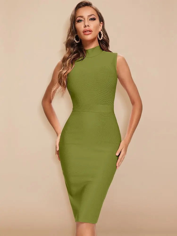Women Bodycon Dress Black Knitted | Alma-1