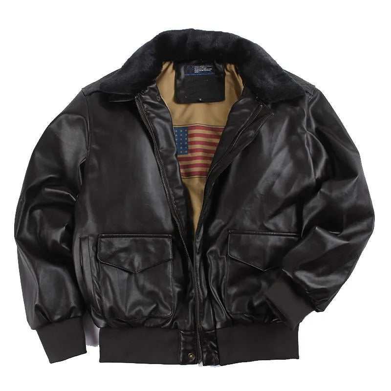 Men Classic Aviator Bomber Jacket | Bowen