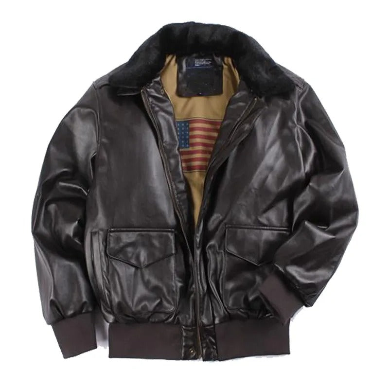 Men Classic Aviator Bomber Jacket | Bowen