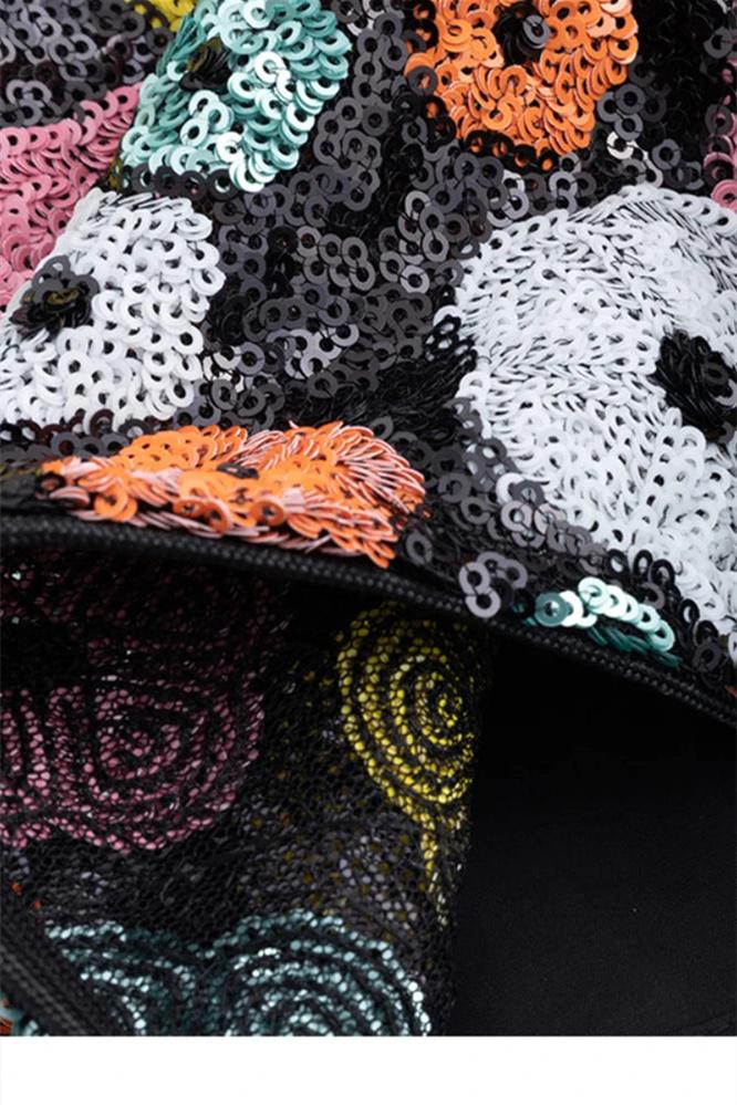 Women Floral Sequin Mini Skirt | Kaylee
