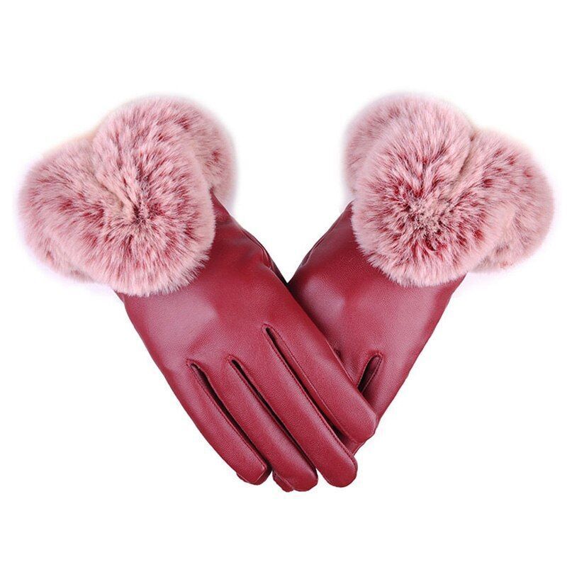 Women Elegant Faux Fur Lined Gloves | Celeste
