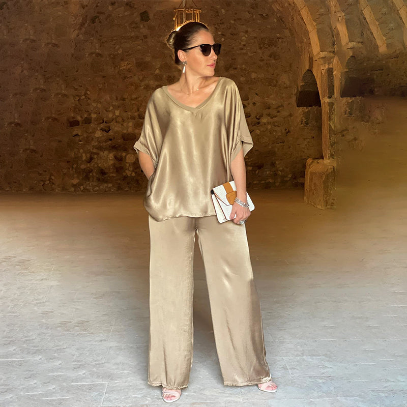 Women Elegant Wide-Leg Pants Set | Farylle