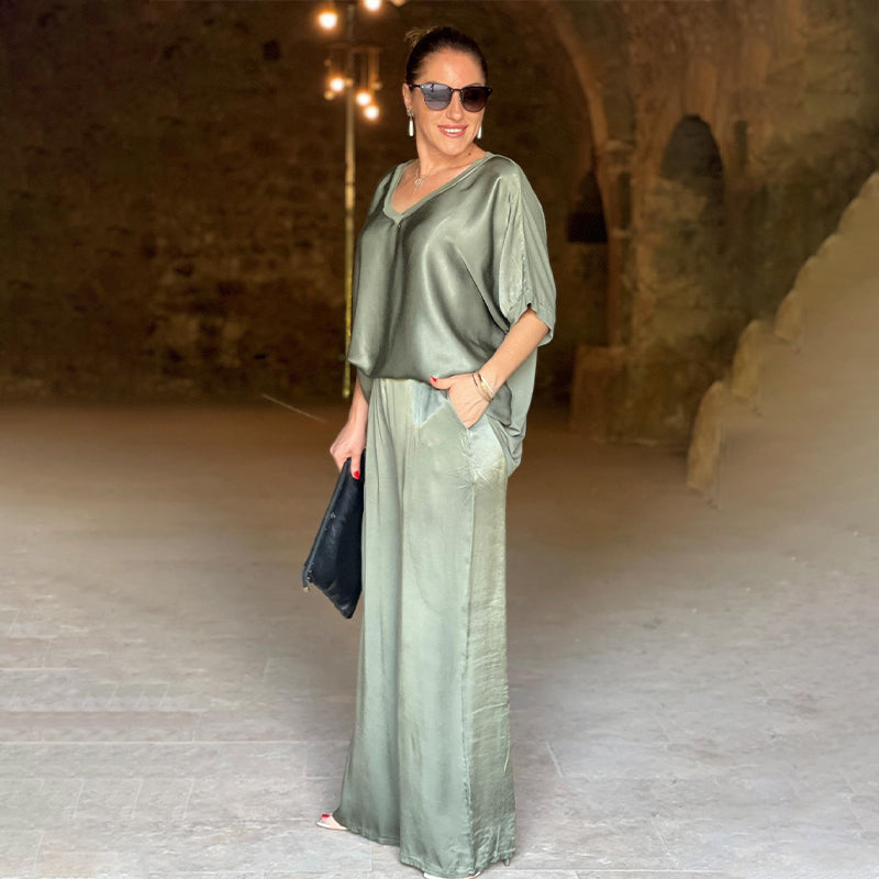 Women Elegant Wide-Leg Pants Set | Farylle