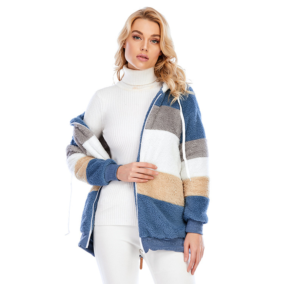 Men Colorblock Sherpa Hoodie | Ellemae