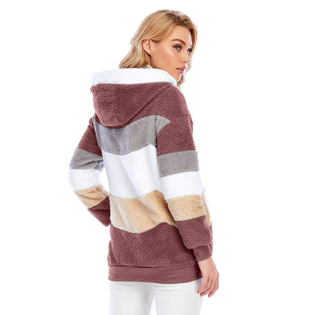 Men Colorblock Sherpa Hoodie | Ellemae
