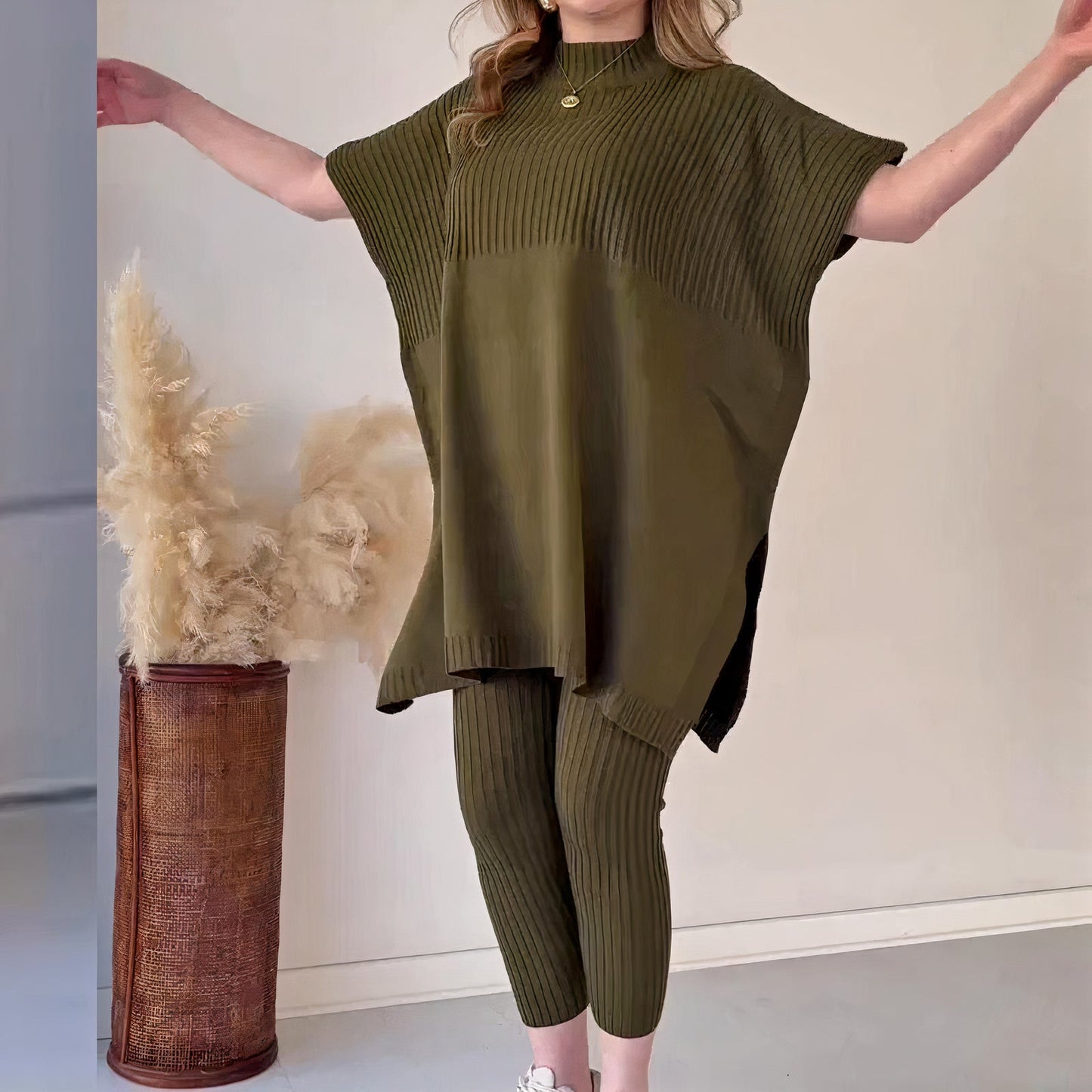 Women Relaxed Knit Two-Piece Set | Rhonda