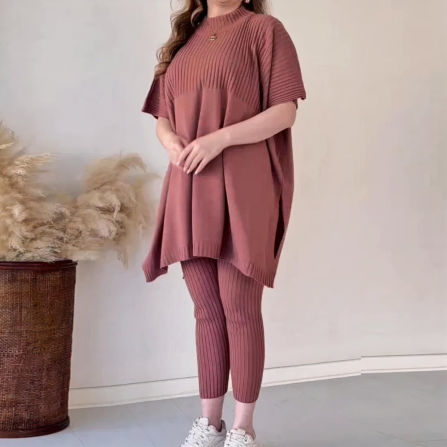 Women Relaxed Knit Two-Piece Set | Rhonda