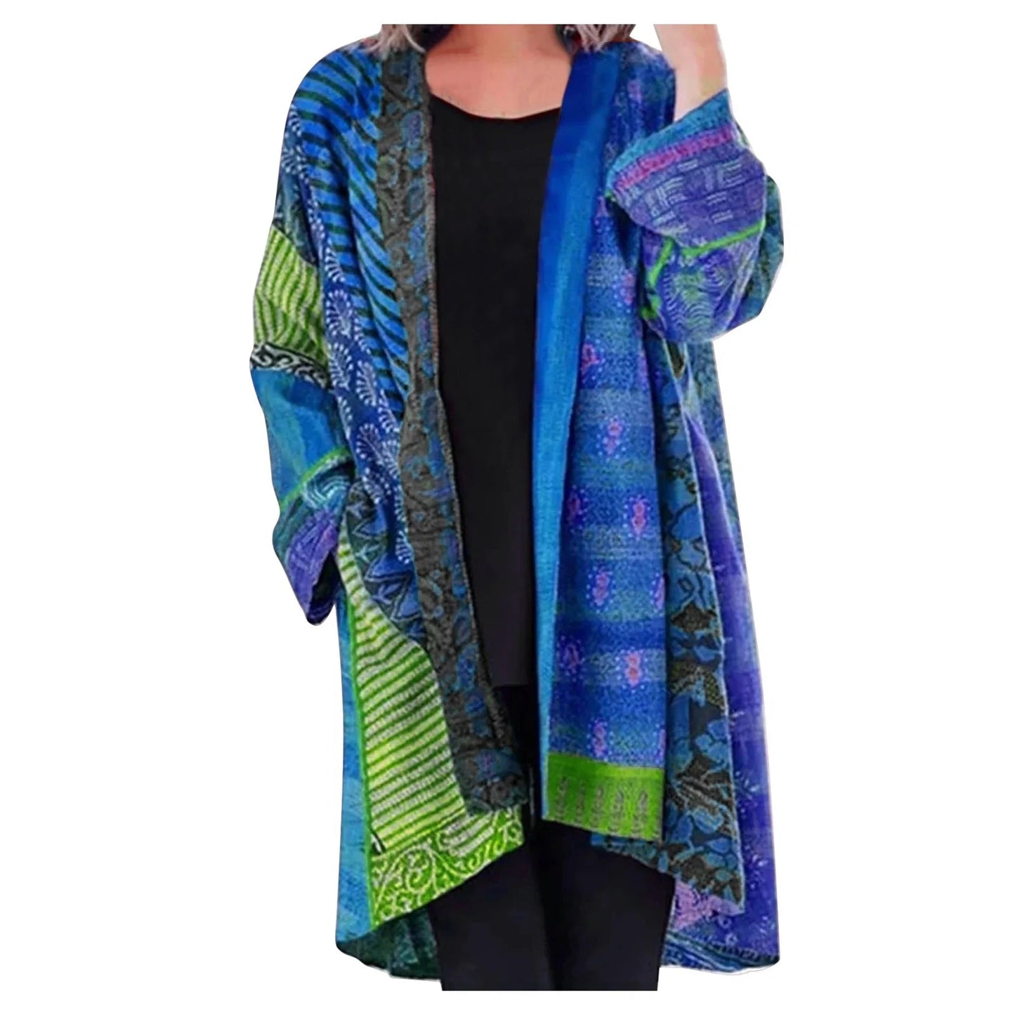 Women Bohemian Patchwork Kimono Cardigan | Loren