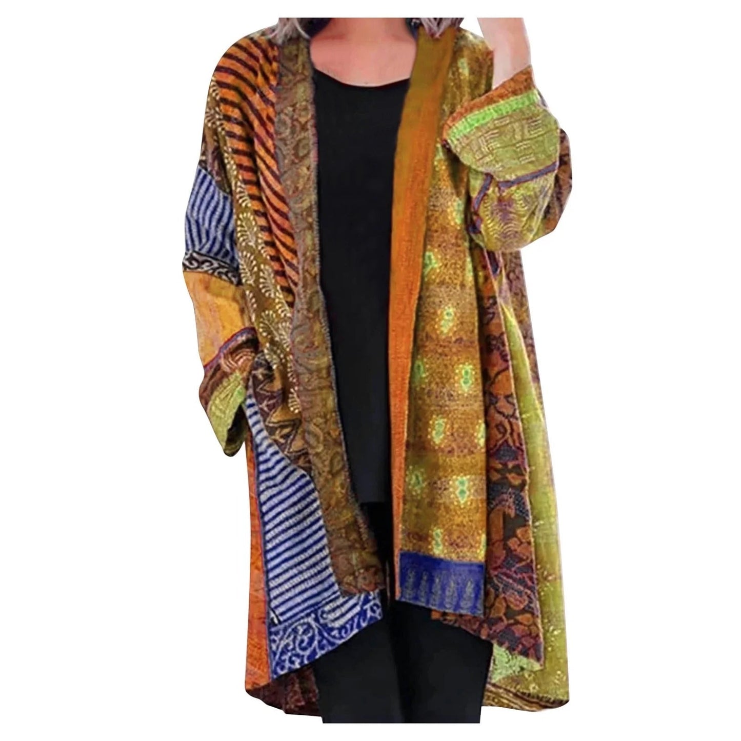 Women Bohemian Patchwork Kimono Cardigan | Loren