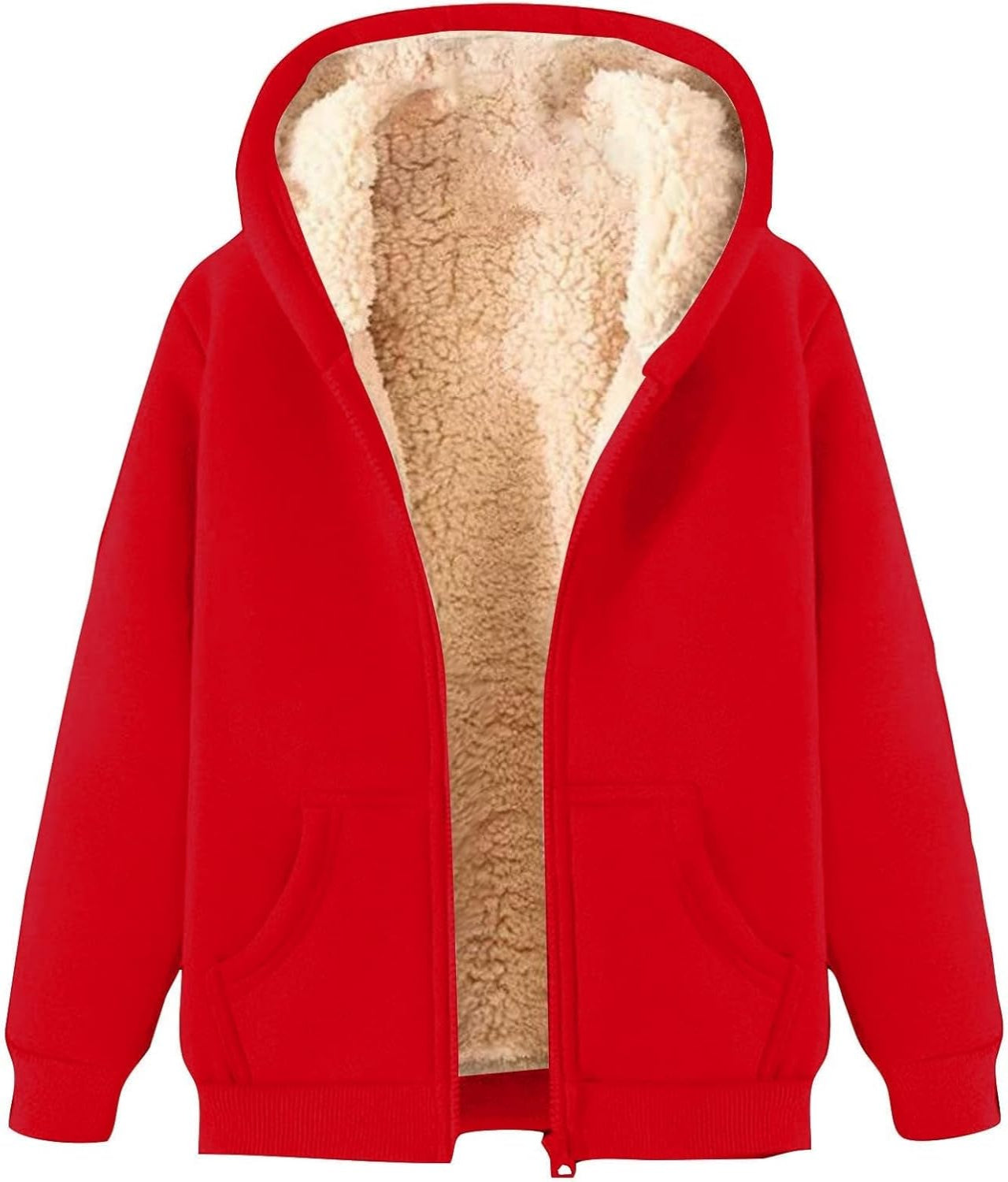 Women Warm Fleece Zip Hoodie | Alondra