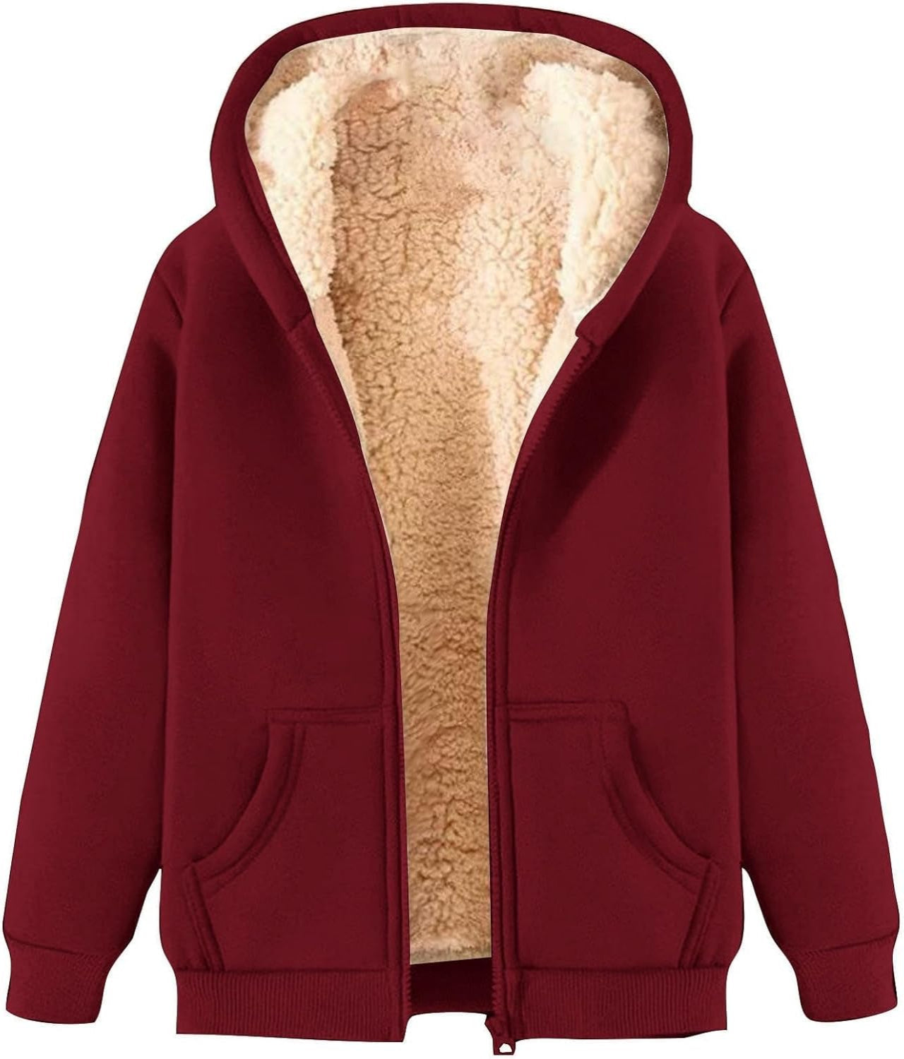 Women Warm Fleece Zip Hoodie | Alondra
