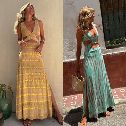 Bohemian Two-Piece Maxi Dress | Viviana