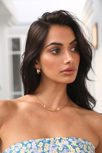 Women Hoop Earrings Gold Plated Stainless Steel | Fine Day-2