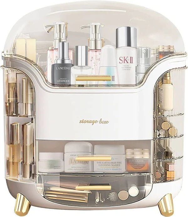 Multi-Level Makeup Organizer with Clear Lid